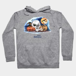 Happy Halloween Skull Pumpkin Hoodie